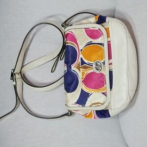 Coach Park Hand Drawn Scarf Print Crossbody Bag vintage